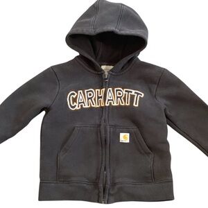 Carhartt‎ Toddlers Size 2T Black Wash Full Zip Hoodie